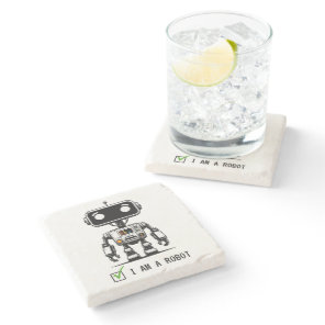 Captcha Robot – I am a Robot Stone Coaster