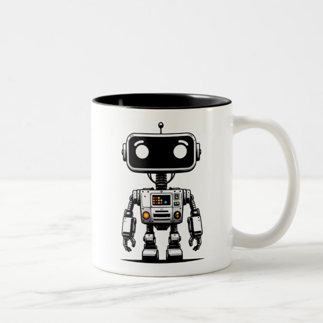 Captcha Robot – I am a Robot  Two-Tone Coffee Mug (Right)