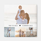 Captioned Collage Editable Color Photo Magnet