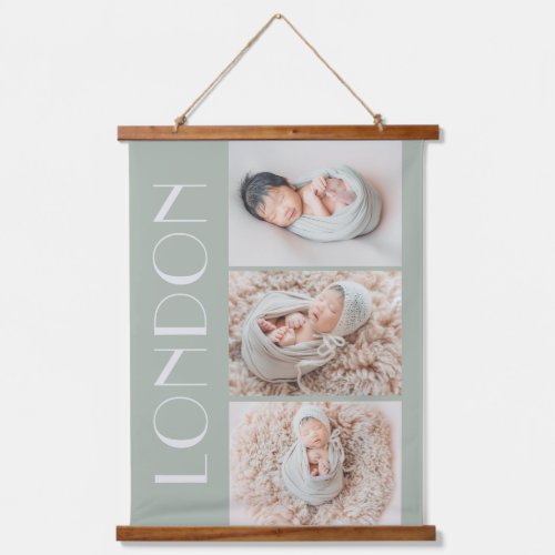 Captioned Photo Strip Editable Color Wall Tapestry