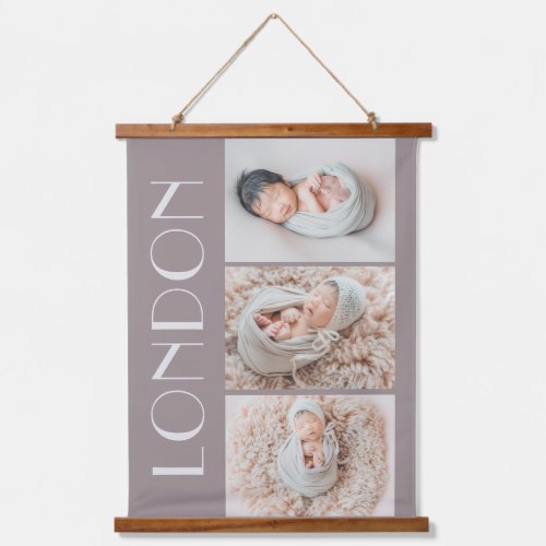 Captioned Photo Strip Editable Color Wall Tapestry