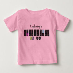 Captioning is Cool Steno Keyboard Shirt