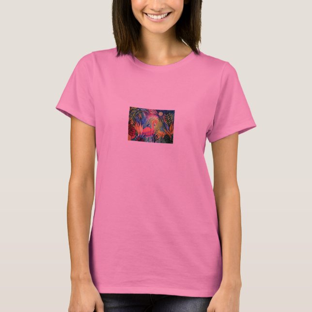 Captiva Flamingo Midnight T-Shirt (Front)