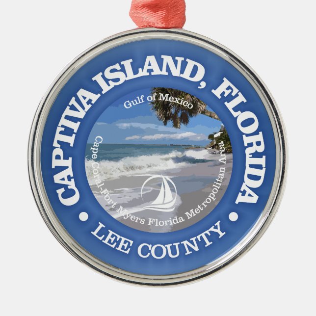 Captiva Island (C) Metal Ornament (Front)