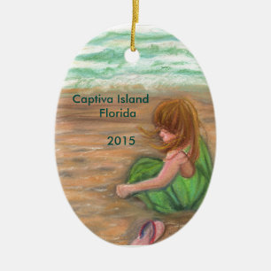 Captiva Island Florida Art Ceramic Ornament