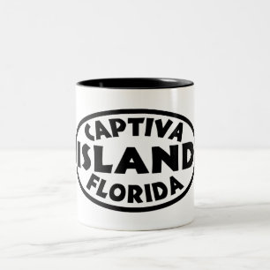 Captiva Island Florida black Two-Tone Coffee Mug