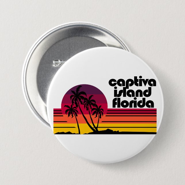 Captiva Island Florida Button (Front & Back)
