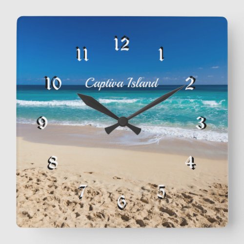 Captiva Island Florida tropical landscape Square Wall Clock