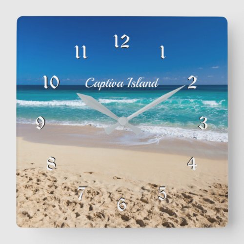 Captiva Island Florida _ tropical paradise Square Wall Clock