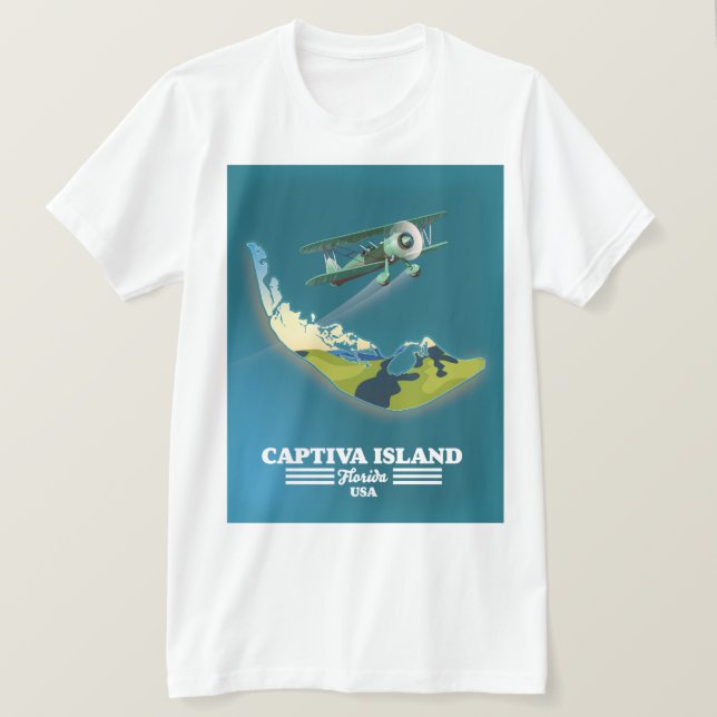 Captiva Island Florida USA map T-Shirt (Design Front)