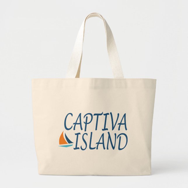 Captiva Island Large Tote Bag (Front)