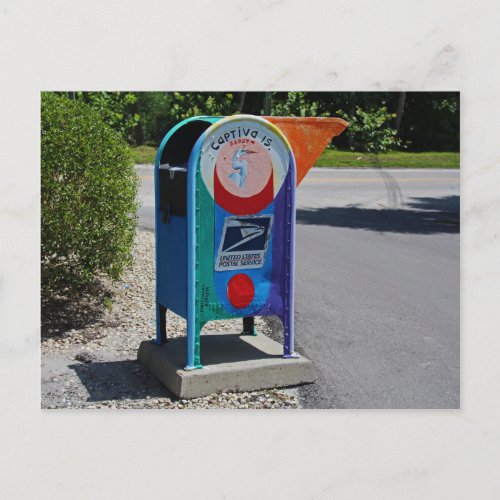 Captiva Island Mailbox_ horizontal Postcard