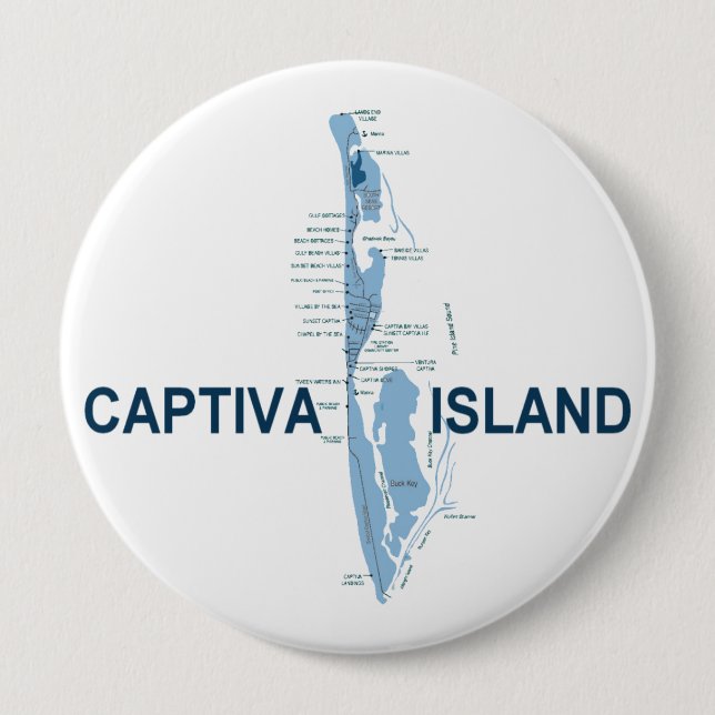 Captiva Island. Pinback Button (Front)
