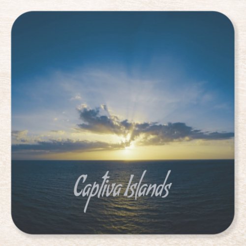 Captiva Islands Florida Square Paper Coaster