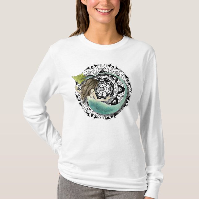"Captivated" Mermaid Mandala T-Shirt (Front)