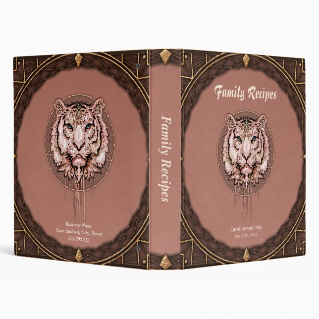 Captivating and artistic depiction of a tiger 3 ring binder (Background)