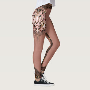 Captivating and artistic depiction of a tiger leggings