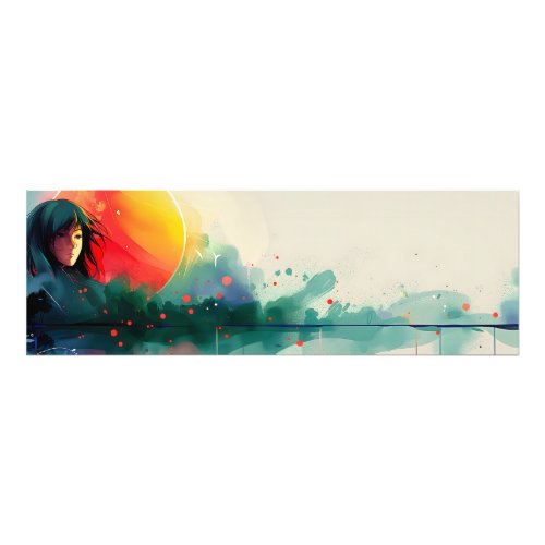 Captivating Anime Landscape Art with Abstract  Photo Print