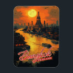 Captivating Bangkok, Thailand  Magnet<br><div class="desc">Send a touch of Thailand with this captivating poster of Bangkok. Featuring a vintage design and high-quality paper,  this poster is perfect for sharing your travel memories or sending a thoughtful note. It's also fully customizable,  allowing you to add your own personal touch.</div>