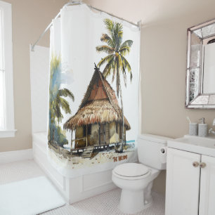 Captivating Beach House Scene Shower Curtain