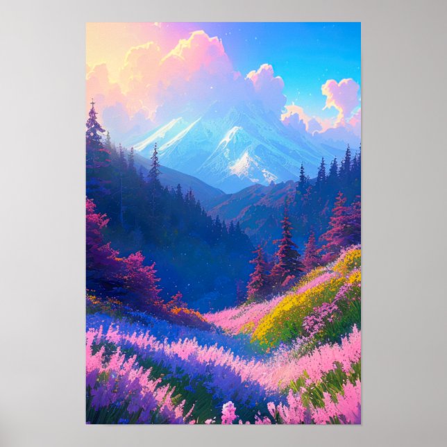 Captivating Beauty of the Colorful Valley Poster (Front)