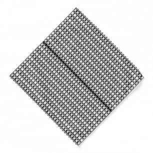 Captivating Black and White Pattern Photo Bandana