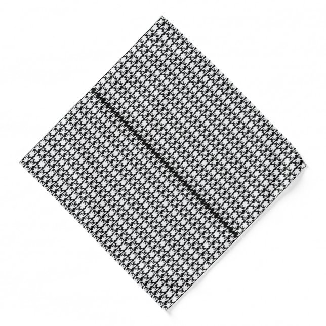 Captivating Black and White Pattern Photo  Bandana (Front)
