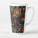 Captivating Blue "Heritage-Inspired Patterns" Tall Latte Mug