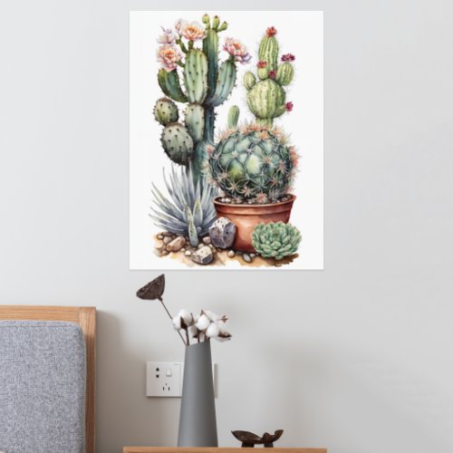 Captivating Cactus Succulent Embrace Nature Beauty Foil Prints