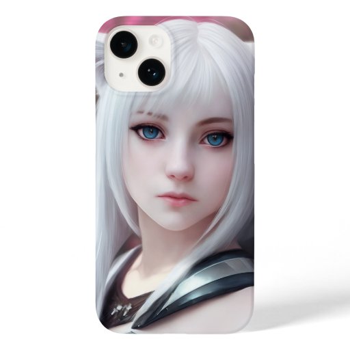 Captivating catgirl with pale skin Case-Mate iPhone 14 case