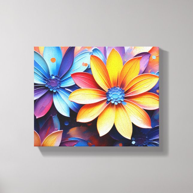 Captivating Close-Up Floral Abstract Art  Canvas Print (Front)