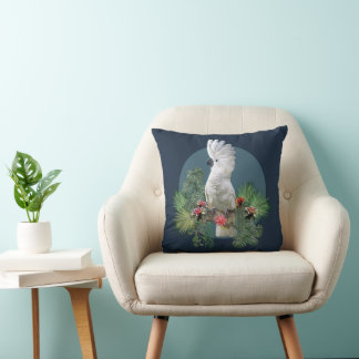 Captivating Cockatoo Bird Throw Pillow