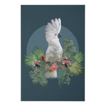 Captivating Cockatoo Faux Wrapped Canvas Print