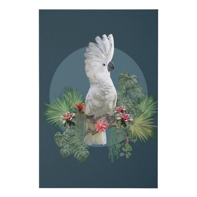  Captivating Cockatoo Faux Wrapped Canvas Print (Front)
