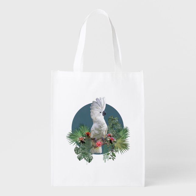  Captivating Cockatoo  Grocery Bag (Front)