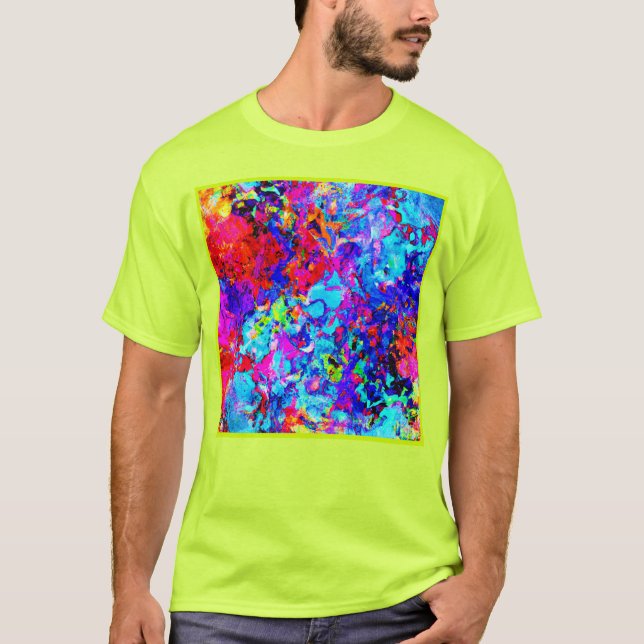 Captivating Color Schemes of Abstract Pattern T-Shirt (Front)