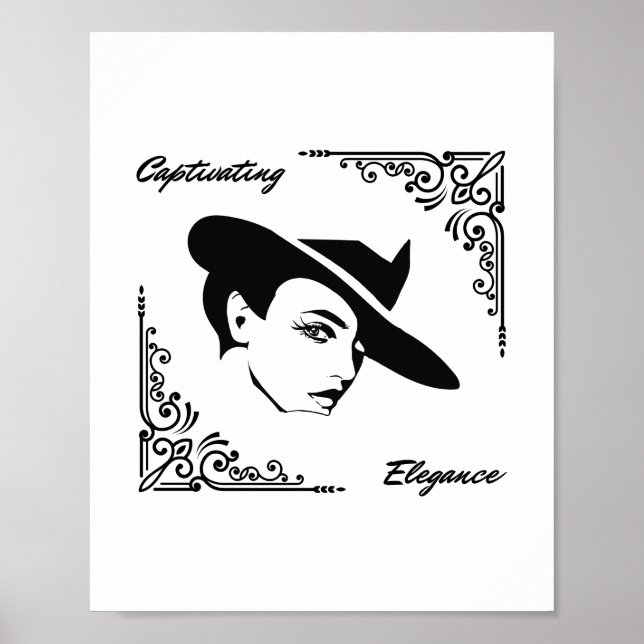 Captivating Elegance Beautiful Modern Woman Poster (Front)