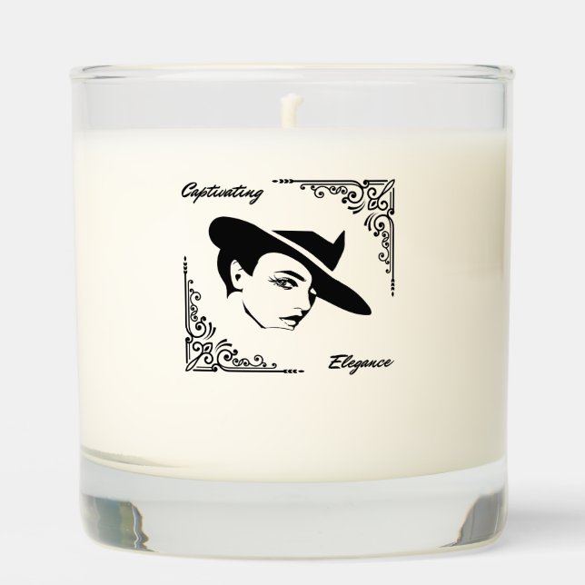 Captivating Elegance Beautiful Modern Woman Scented Candle (Front)