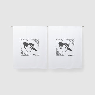 Captivating Elegance Beautiful Modern Woman Sheer Curtains