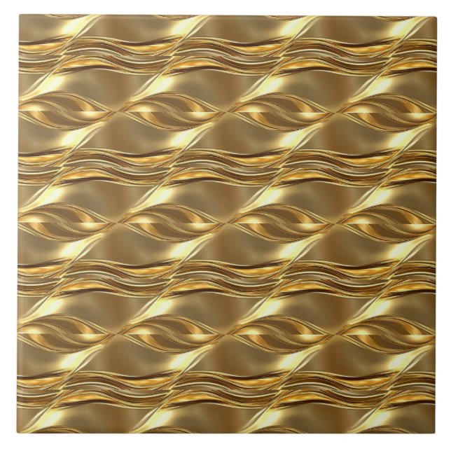 Captivating gold pattern ceramic tile (Front)