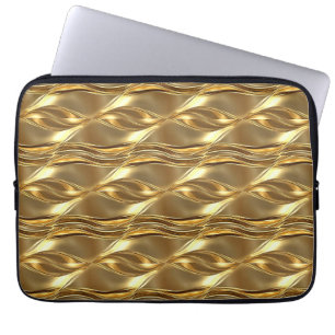 Captivating gold pattern laptop sleeve