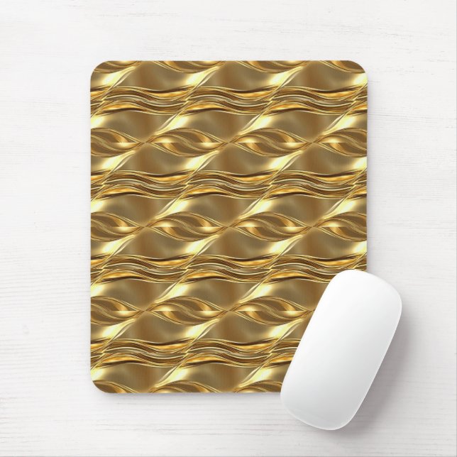 Captivating gold pattern mouse pad (With Mouse)