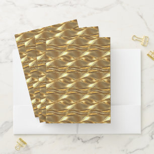 Captivating gold pattern pocket folder