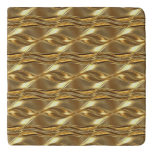 Captivating gold pattern trivet