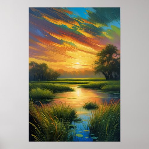 Captivating Green Meadow Poster