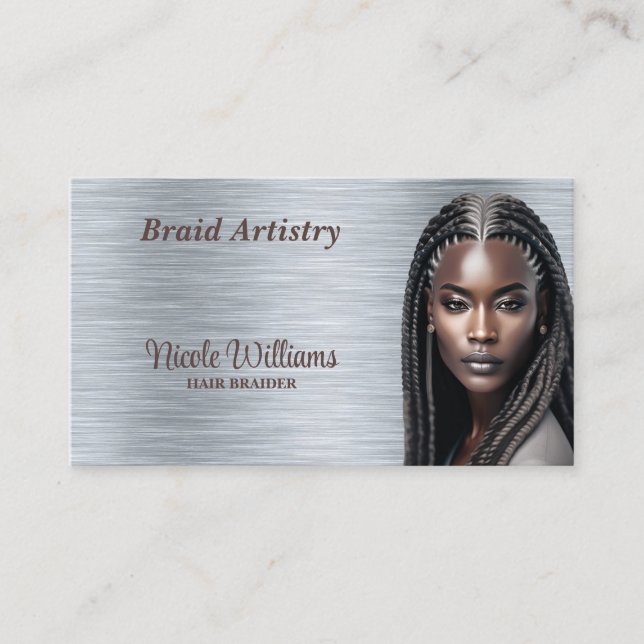 Captivating Hair Stylist  Business Card (Front)
