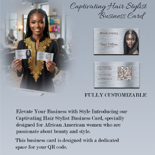 Captivating Hair Stylist Business Card