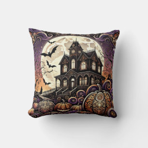 Captivating Halloween Pillow 🎃 Owl & Moon Magic