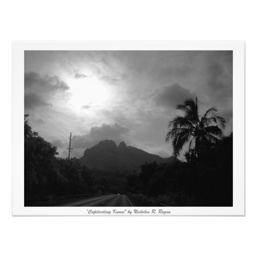 Captivating Kauai Black and White Professional Photo Print