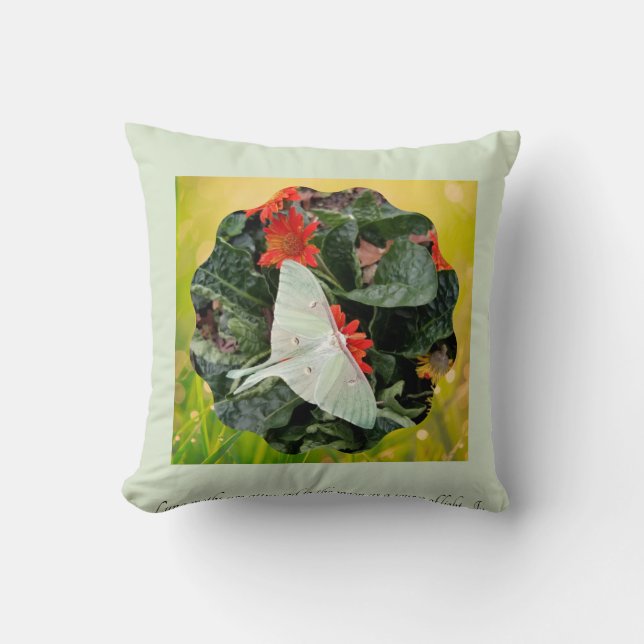Captivating Luna Moth     Throw Pillow (Front)
